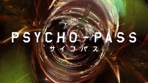 Psycho-Pass 標題畫面，帶有旋轉的數碼數據隧道。 — 裝飾藝術風格 壁紙
