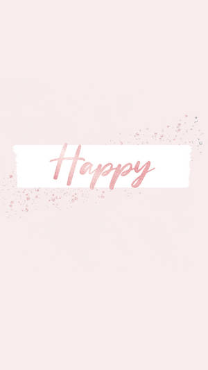 粉紅色背景上帶有亮片和玫瑰金草書的Happy文字。 — 火影忍者海報 壁紙