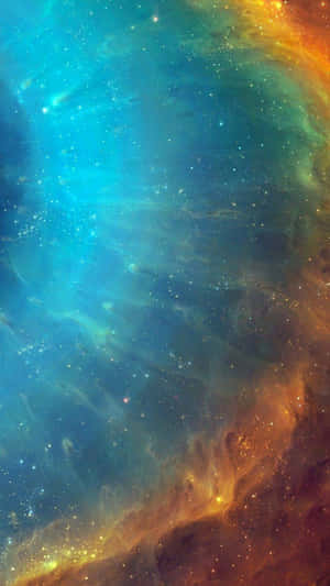 色彩繽紛的宇宙星雲，有旋轉的氣體和閃爍的星星。 — 史詩 壁紙
