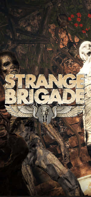 木乃伊和古代遺跡在一個名為 Strange Brigade 的黑暗奇幻遊戲封面上。 — Realme C 壁紙