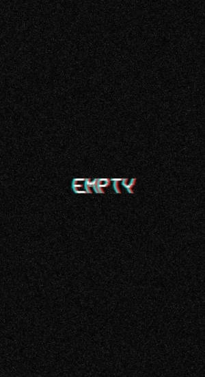 喺黑色背景上帶有紅藍色邊嘅故障文字 empty。