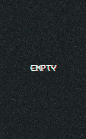 在深色斑點背景上顯示 EMPTY 的故障效果文字。