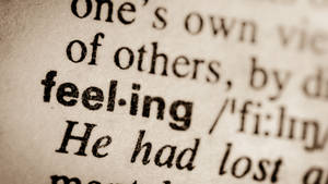 字典頁面顯示 feeling 的定義及音標。