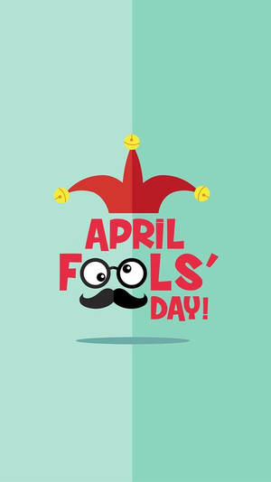 帶有小丑帽和鬍子的April Fools' Day圖形