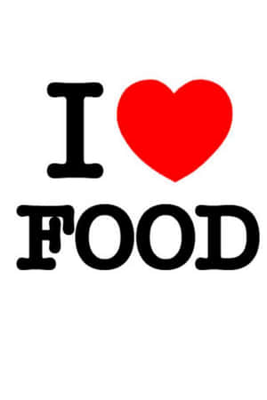 文字圖形顯示 I heart FOOD 並帶有紅色心形符號。