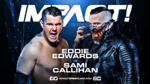 摔角手 Eddie Edwards 和 Sami Callihan 在 Impact Wrestling 的宣傳海報中。