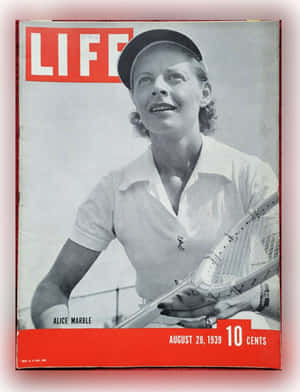 Alice Marble在復古LIFE雜誌封面上手持網球拍。 — 網球 壁紙