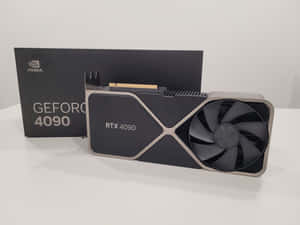 NVIDIA GeForce RTX 4090顯示卡和盒子在白色表面上