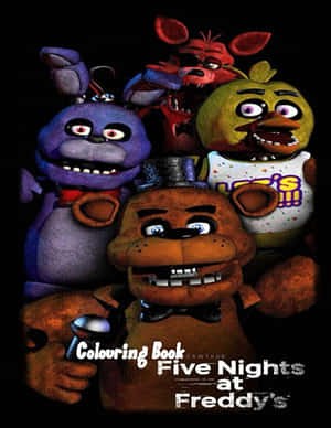 Five Nights at Freddy's 的四個可怕機械人角色，睜大眼睛，露出尖牙。