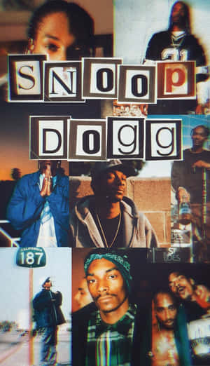Snoop Dogg 相片拼貼，佢個名用大階字寫。