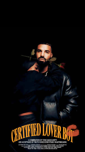 Drake 身穿黑色皮夾克，嘴裡叼著玫瑰，並有專輯標題文字。
