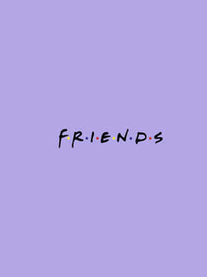 紫色背景上的Friends電視節目標誌 — 老友記 壁紙