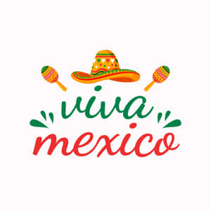 Viva Mexico 文字搭配闊邊帽和沙槌，呈現節日色彩。