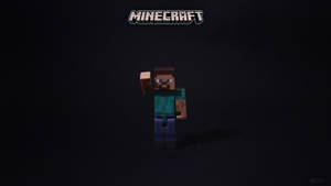 像素方塊風格的Minecraft Steve角色，背景為深色。