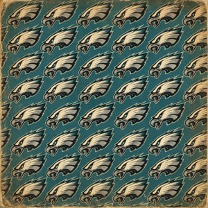 經典70年代圖案，重複印有Eagles標誌。