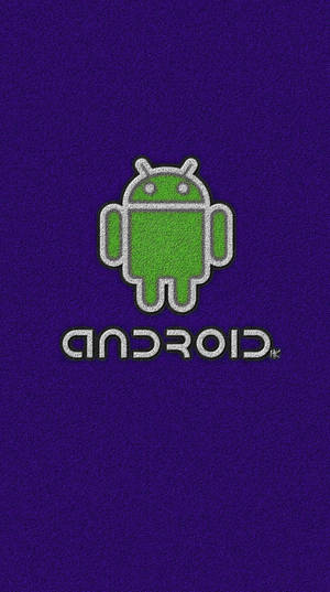 綠色Android機械人標誌，位於紫色紋理背景上，帶有'ANDROID'文字。