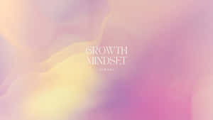 在柔和的粉彩漸變背景上的勵志文字 growth mindset always。