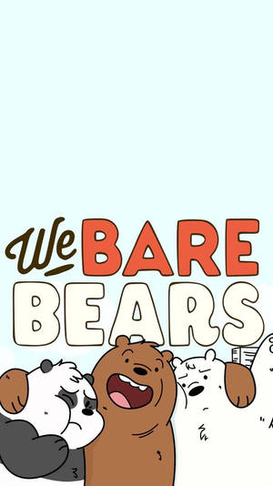 三隻表情豐富的卡通熊在「We Bare Bears」標題下方。