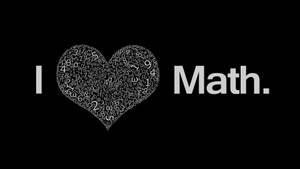 由數學符號組成的心形，附有文字「I Math.」