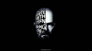Walter White 的臉部分割，文字形成他的名字和 Breaking Bad