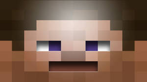 像素化Minecraft面孔，帶有發光眼睛和張開的嘴。