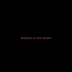 粗體栗色文字在黑色背景上問 where is my mind