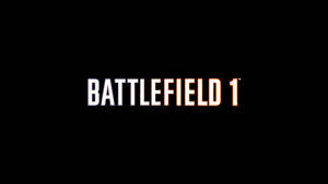 Battlefield 1 遊戲標題，在黑色背景上帶有火橙色光芒