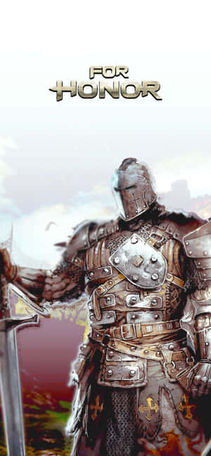 一位全副盔甲的騎士手持劍，上方有「For Honor」標題。