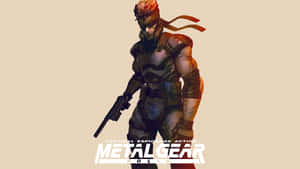 Metal Gear Solid 士兵身穿戰鬥裝備手持手槍。 — 蛇 壁紙