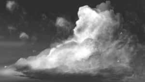戲劇性的灰階雲層形成，帶有明亮的高光和深沉的陰影。 — 天空 壁紙