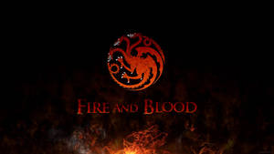 三頭龍標誌，黑暗背景上有火熱文字 Fire and Blood。