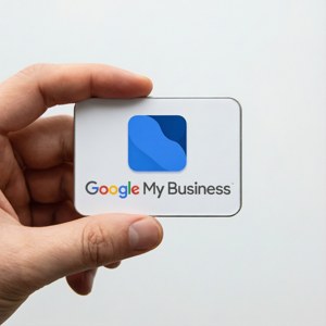 手揸住Google我的商家標誌卡片