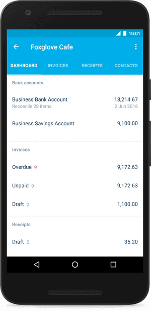 Xero 移動應用程式儀表板，高清 PNG 下載