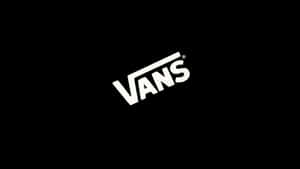 黑色背景上的白色Vans標誌 — 簡單 壁紙