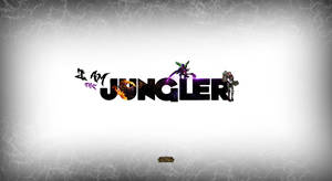 遊戲標誌，帶有火焰和紫色發光字符，寫著 I Am The Jungler。