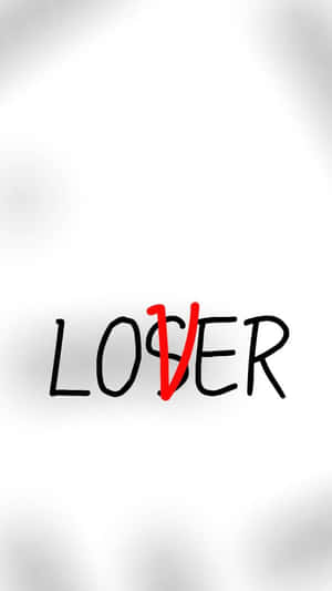 單詞LOSER，其中O被紅色劃掉。