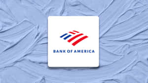 Bank of America 標誌在帶紋理的藍色背景上