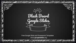 推廣免費Google Slides和PowerPoint模板的黑板設計。