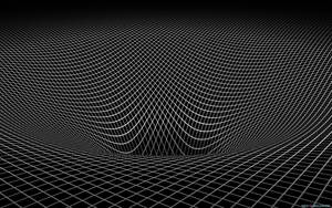 黑白網格以3D光學錯覺圖案波動。