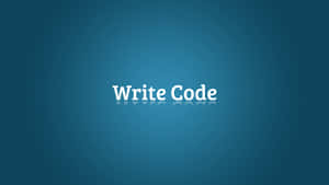 漸變藍色背景，帶有白色文字 'Write Code' 和反射效果。 — 程式碼 壁紙