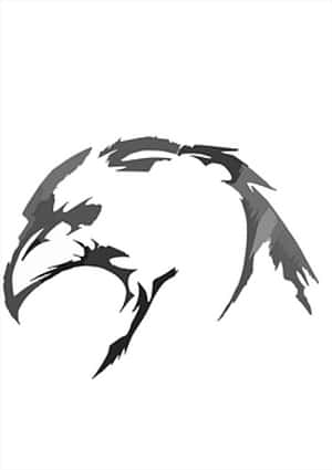 抽象鷹形剪影藝術作品