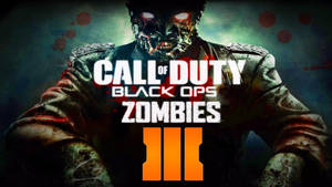 Call of Duty Black Ops Zombies III遊戲藝術中，帶有發光眼睛和血跡斑斑制服嘅喪屍士兵。 — 使命召喚：現代戰爭 壁紙