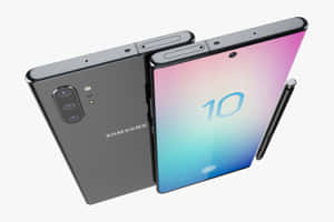 可摺疊Samsung手機，配備彩色顯示屏和觸控筆