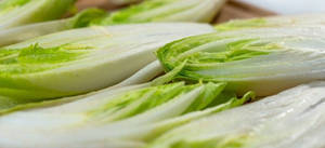 新鮮爽脆的生菜葉，綠色尖端和白色基部。 — 美食 壁紙