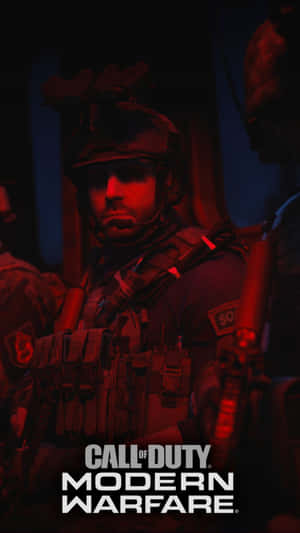 Call of Duty Modern Warfare中身穿戰術裝備的士兵在紅色燈光下。 — 使命召喚 壁紙