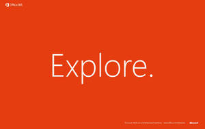 橙色背景上帶有白色文字顯示 Explore 和 Microsoft Office 365 品牌標識。