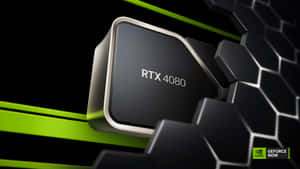 Nvidia RTX 4080顯示卡，帶有綠色燈光和六邊形設計。