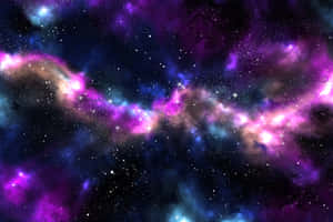 在深空中帶有發光星星的彩色宇宙星雲。 — 外太空 壁紙