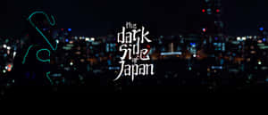 霓虹人物與東京夜景天際線及文字 the dark side of Japan — 黑暗日系 壁紙