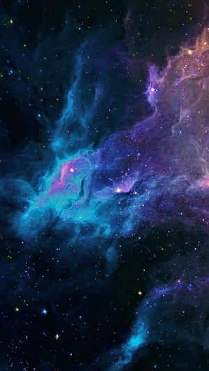 深空中帶有發光星球的彩色宇宙星雲。 — Astroworld GIF 壁紙